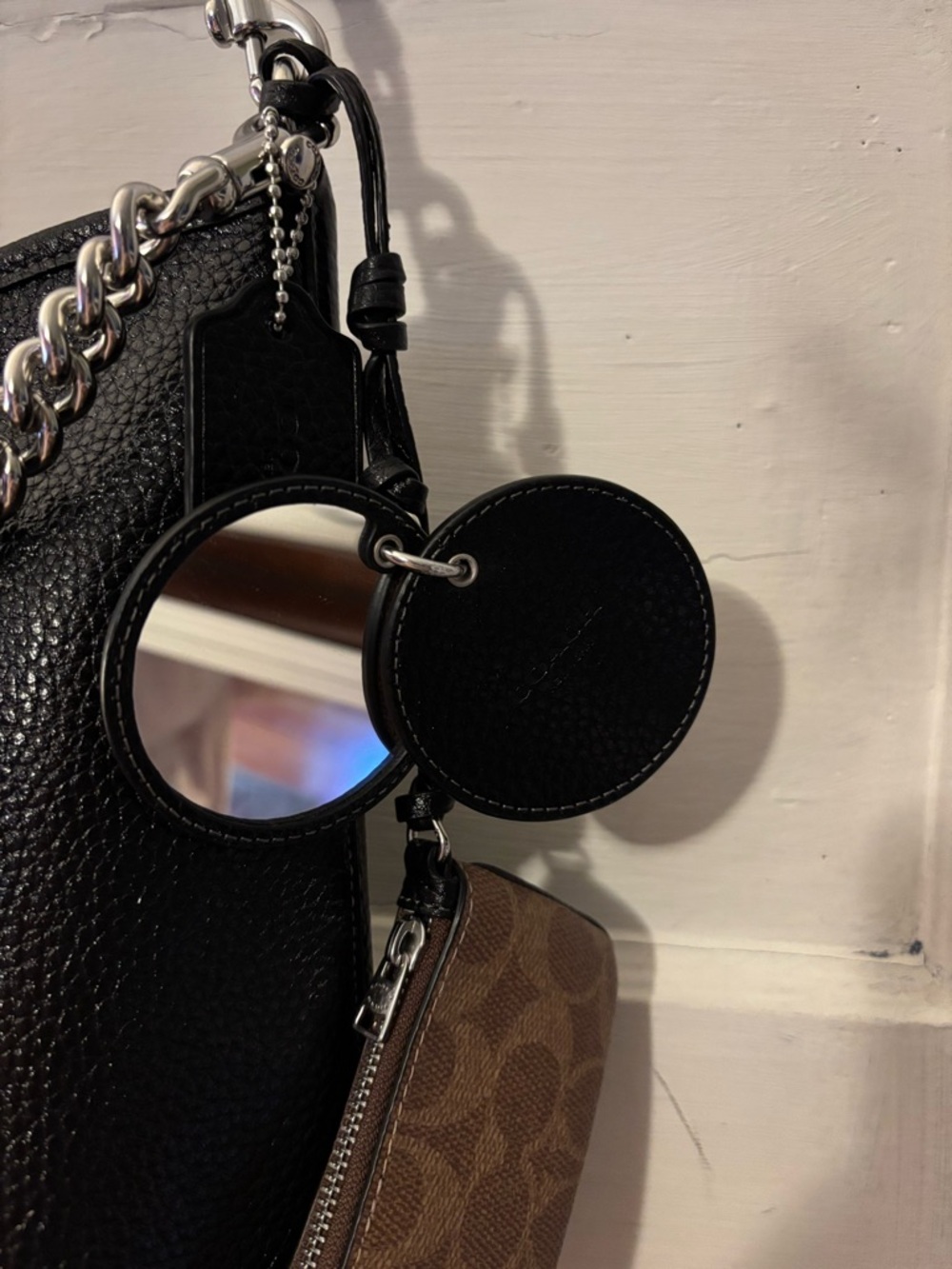 Coach Large Laurel Black shoulder bag with silver hardware - Picture 3 of 10